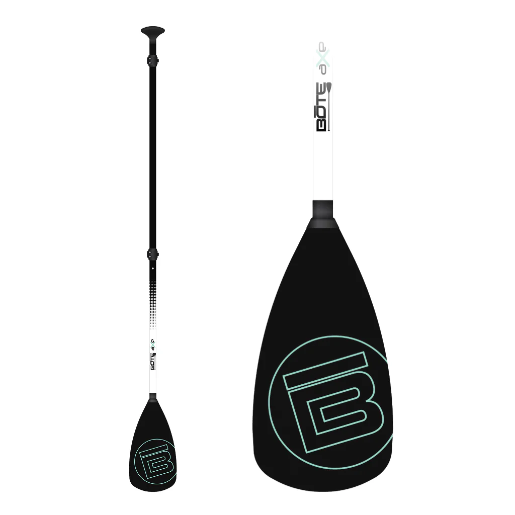 3-Piece Adjustable Fiberglass Paddle Black