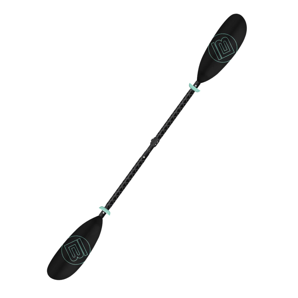 5-Piece Kids Adjustable Fiberglass Kayak Paddle Black