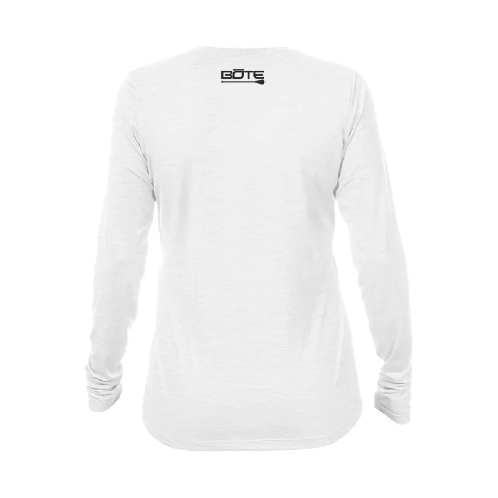 Women's Breeze Tech Long Sleeve White Heathered - Image 3